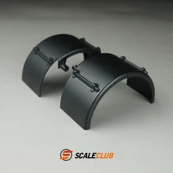 Scaleclub-guardabarros de un solo eje 1/14, camión de remolque, modelo de camión volquete para Tamiya Lesu para Scania Man Actros Volvo, piezas de coche, camión Rc