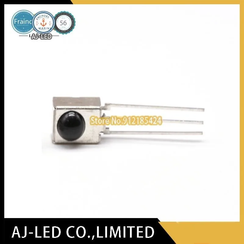 10pcs/lot IRM-8601S infrared receiver head with iron shell shielding receiver frequency 38KHZ induction distance 4-8m