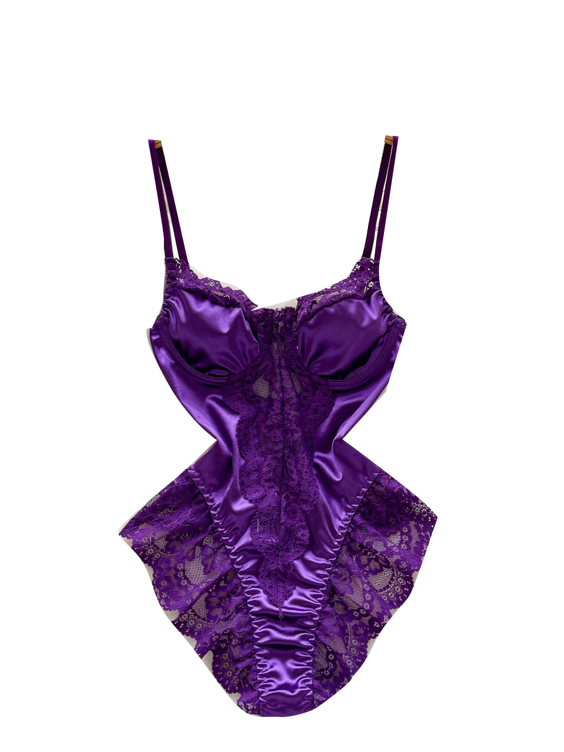 Vrouwen Paarse Body Overalls Y2k Off Schouder Rompertjes Kant Patchwork Speelpakjes Vintage Exotische Sexy Rompertjes Coquette Kleding