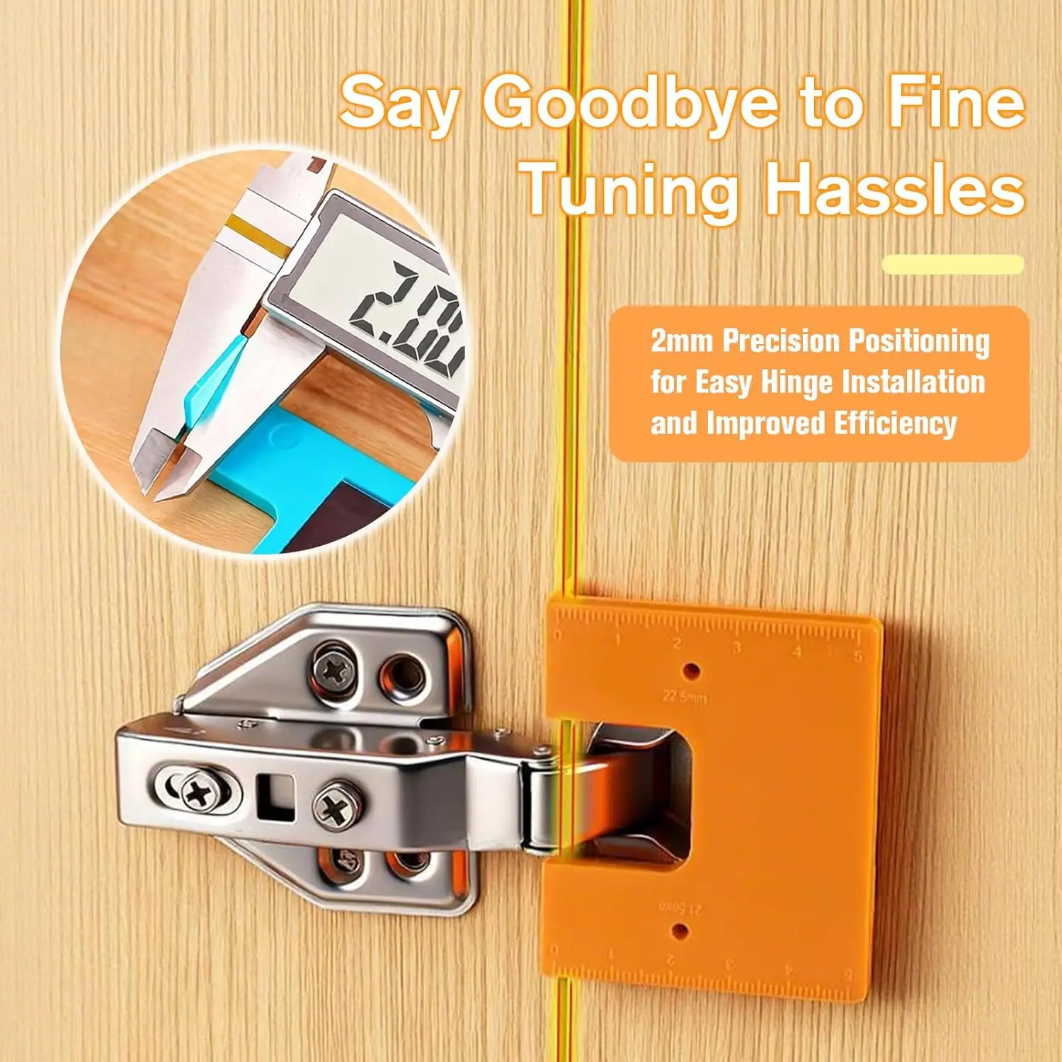 Hinge Installation Positioning Piece with Magnetic Woodworking Quick Installation Point Fixed Plate for Cabinet Door Panel Hing