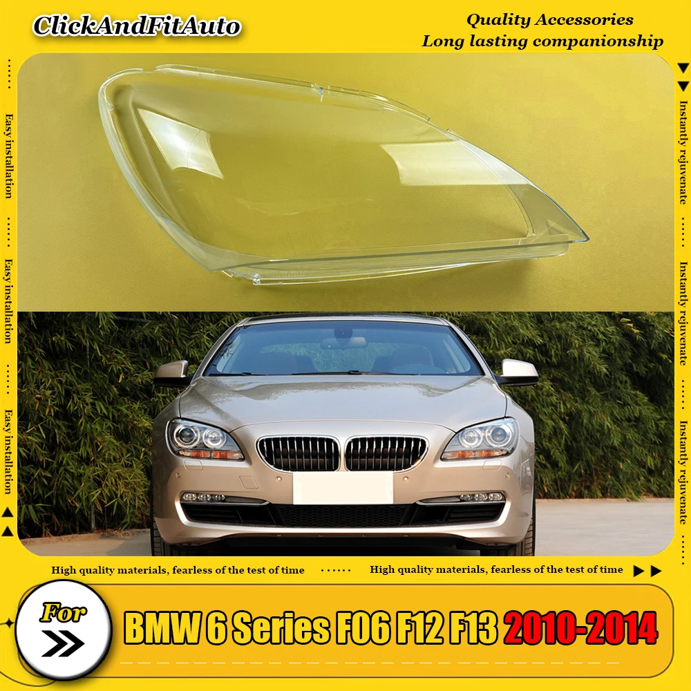 

Transparent Headlight Cover Lens Headlamp Shell Replace Original Lampshade Plexiglass For BMW 6 Series F06 F12 F13 2010-2014