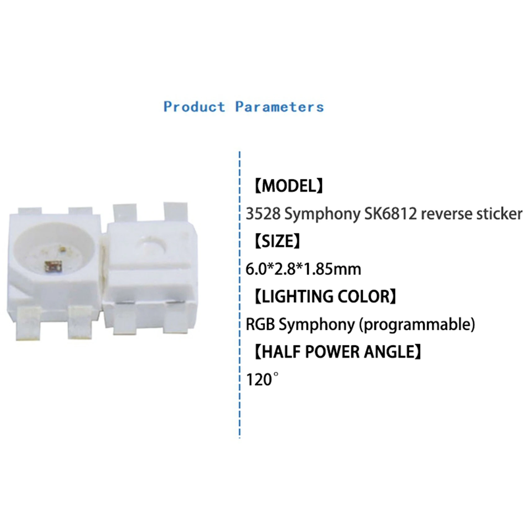 Y42A-300PCS SK6812 MINI-E RGB (Similar WS2812B) SK6812 3228 SMD Pixels LED Chip Individually Addressable Full Color DC 5V