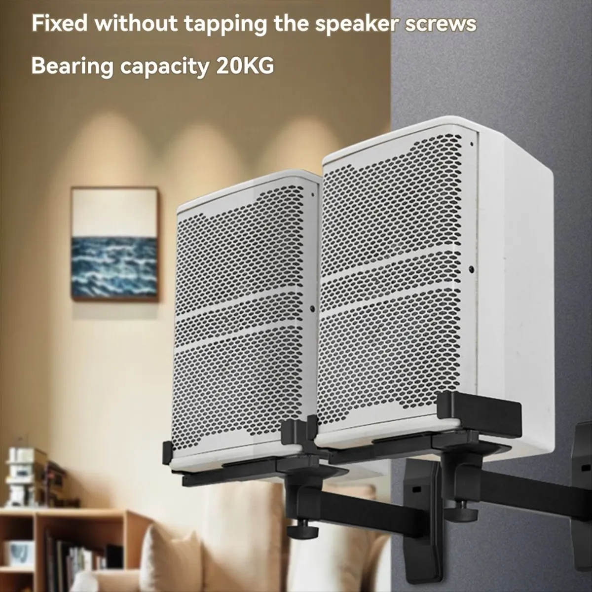 fine 1Pcs Sound Speaker Wall Mount Speaker Bracket Hanger Adjustable Angle Surrounding Wall Hanging Rack HiFi Bookshelf Box B