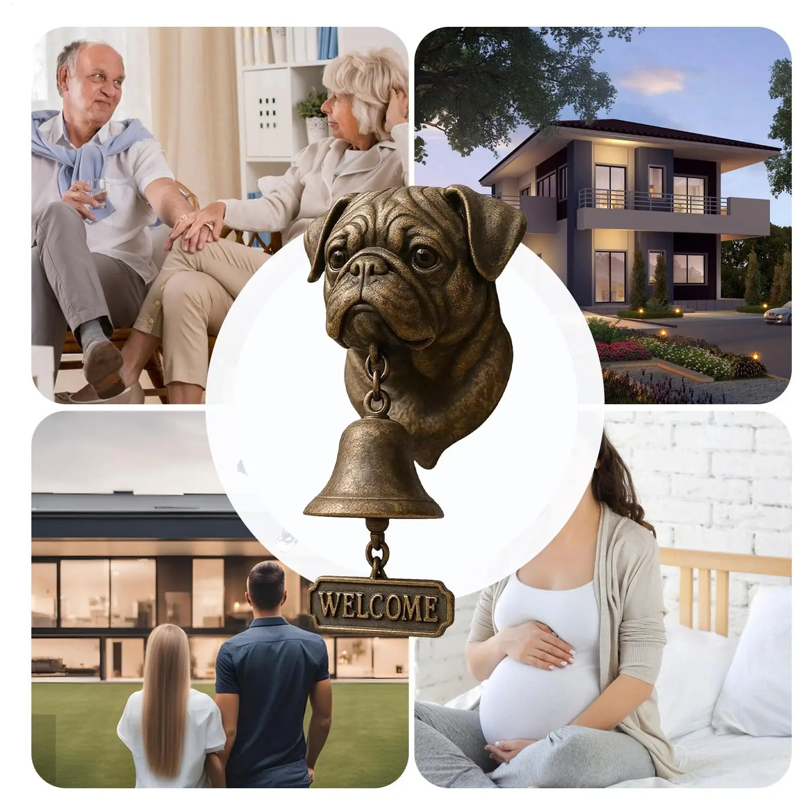 فتح الباب الرنين على شكل كلب جرس الباب خمر الراتنج الحيوان تحت عنوان الرنين الجدار الديكور للدخول بوابة متجر الأعمال الداخلية