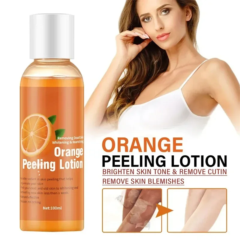 100ml Yellow Peeling Oil Bleaching Dark Skin Lighten Elbows Knees Hands Melanin Even Skin Tone Effective Whitening Body Serum