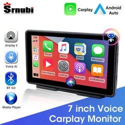 Srnubi CarPlay Android Auto Car Radio Multimedia Video Player 7 Inch Portable Voice Touch Screen for Ford VW Honda BMW Lada Fiat