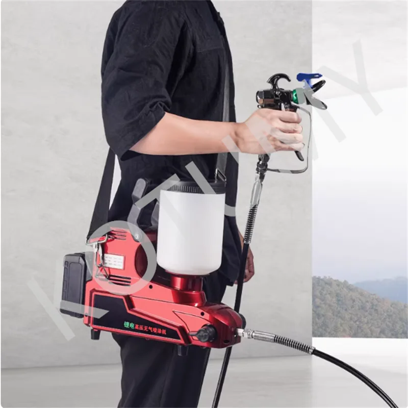 Lithium Battery High Pressure Airless Paint Sprayer 1600W New Multifunctional Portable Brushless Sprayer Latex Paint