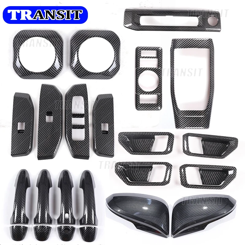 For Toyota Land Cruiser FJ 2026 2027 RHD ABS Carbon fiber Interior Accessories Window Rise Switch Gear Shift Panle AC Vent Cover