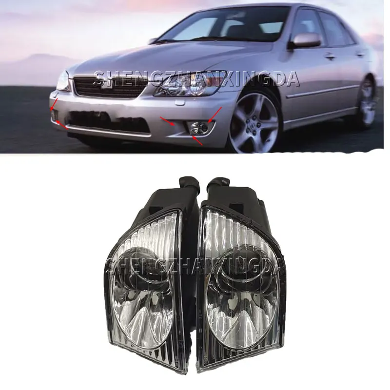 Suitable for Lexus Alteza Car Lights Is200 Is300 1998-2005 Car Bumper Reflector Lights Front Grille Fog Lights Do Not Include Bulbs
