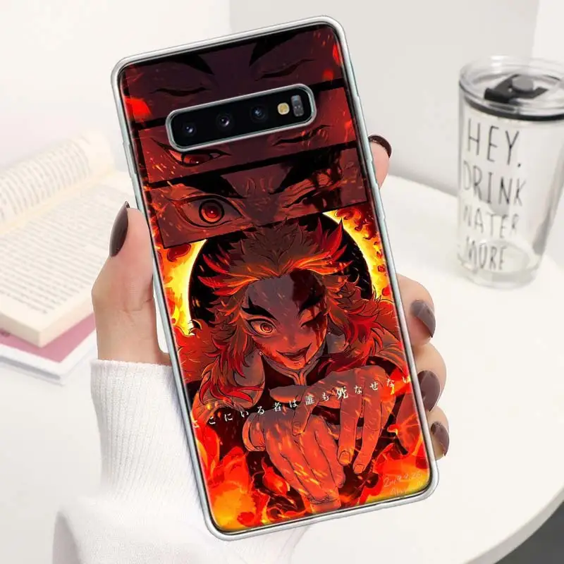 Rengoku Kyoujurou Demon Slayer Kimetsu no Yaiba Phone Case For Samsung Galaxy S24 S23 S22 S21 Ultra S10 Plus S20 FE S10E S9 S8 +