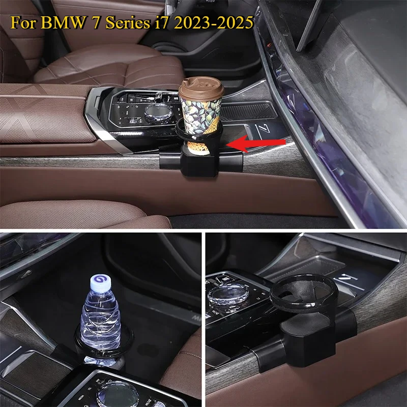

ABS Black For BMW 7 Series i7 2023-2025 Car Center Console Gear Shift Right Side Water Cup Holder Interior Car Accessories