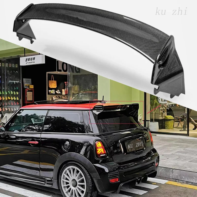 R56 JCW Spoiler atap serat karbon, Aksesori Mobil sayap spoiler atap serat karbon gaya untuk Mini Cooper Ver.2.11/2.12 2007-2013