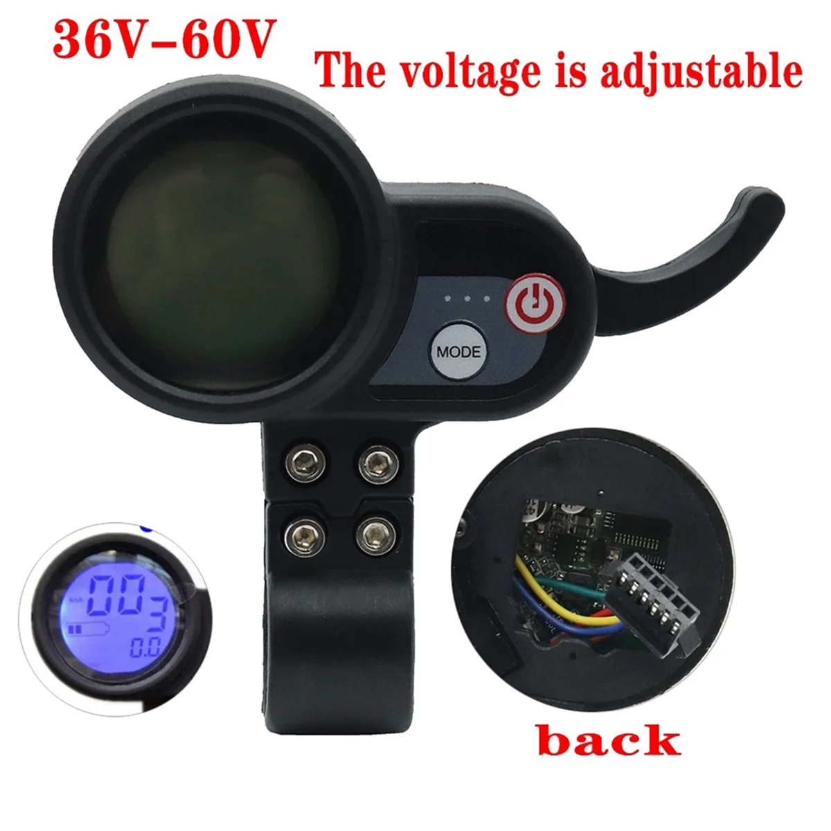 36V-60V LCD Display Dashboard E Scooter E Bike Meter Electric Scooter Accelerator Accessories for JP