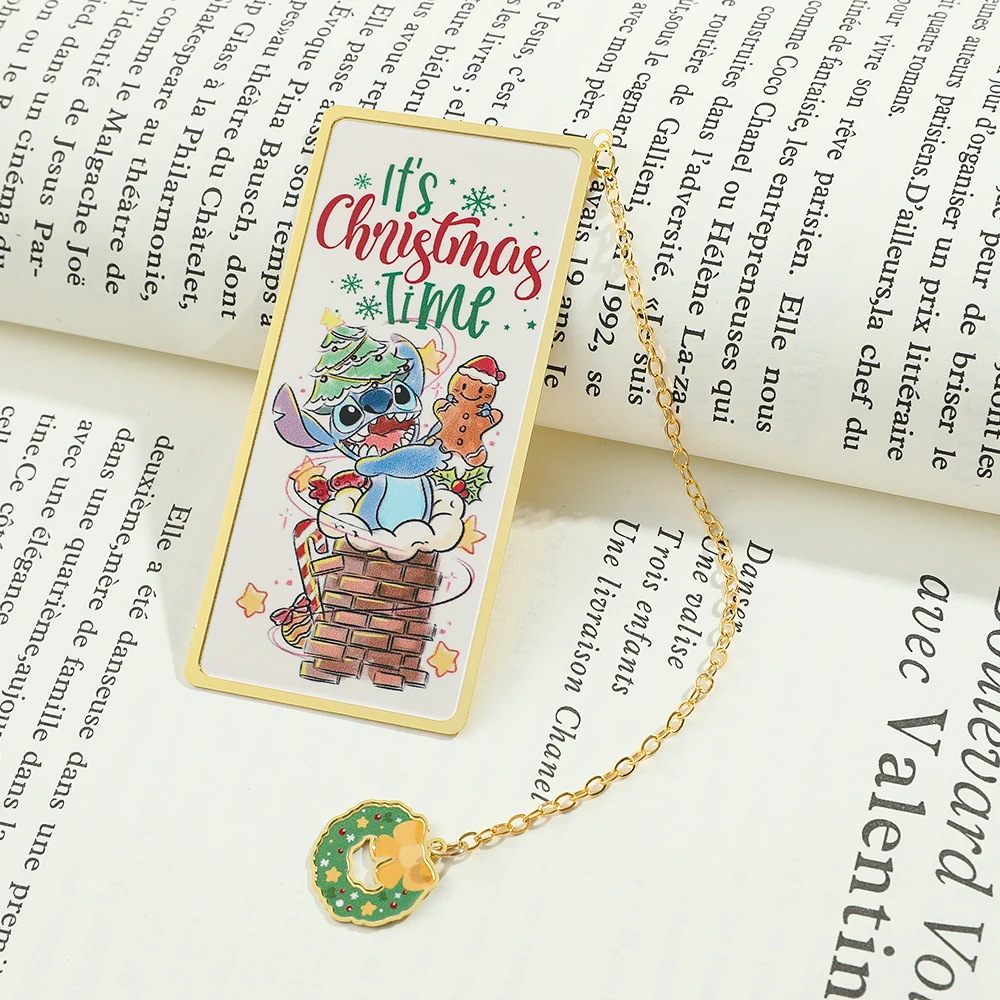 Anime Cartoon Stitch Book Mark Disney Metal Bookmarks Female Fans Collection Stationery Girls Gift Kids Birthday Stationery