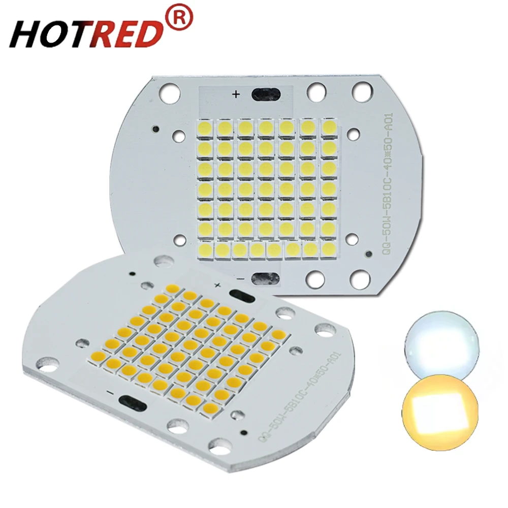 50W LED Chip High Power Integrated Light Source DC30-34V Board SMD1530 LED Lamp Beads Aluminum Substrate Warm 3000K White 6500K