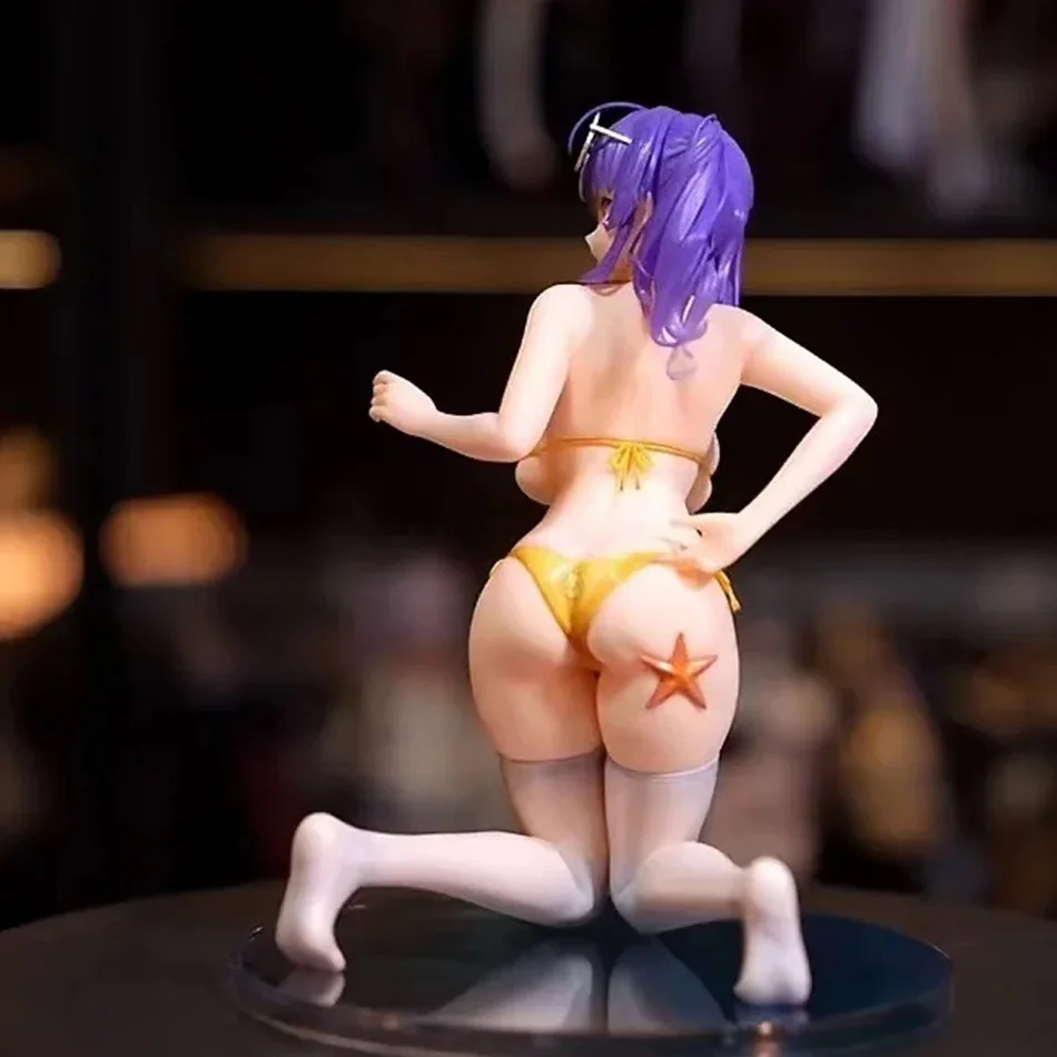 Figurka Anime Azur Lane Rn Pola w stroju kąpielowym, klęcząca - Hentai Sexy Model Doll Action Figure Collectible - Akcja na wodzie, przypadkowa zderzyna, kolekcjonerska figurka.