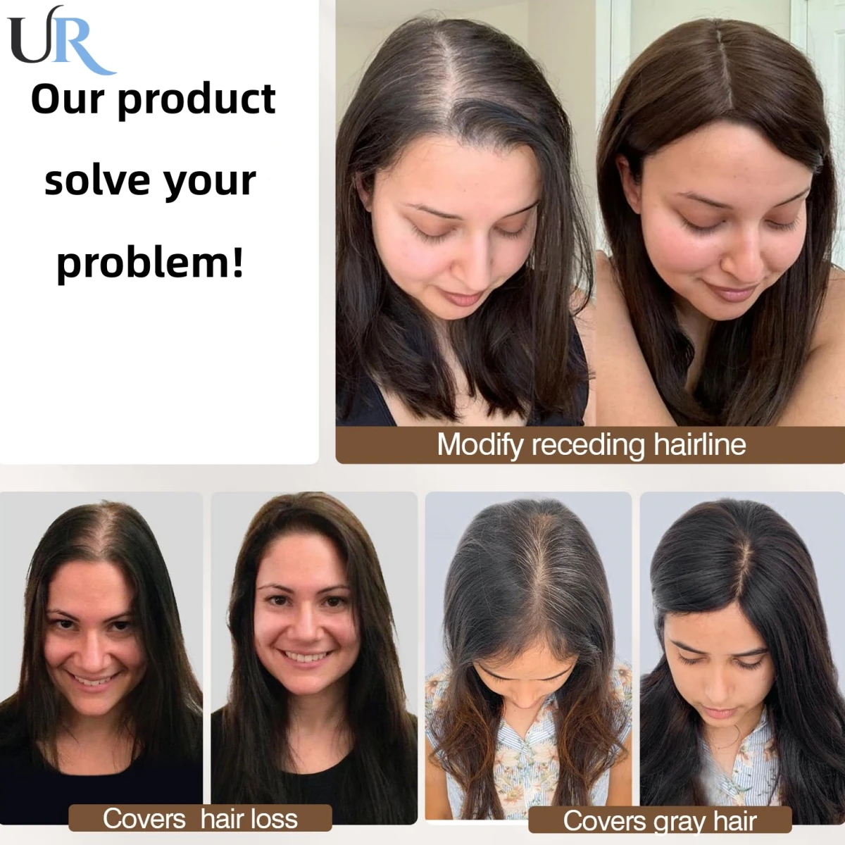 Middle Part Topper For Women Human Hair Lace With Bangs | 7x10 12x14inch 12inch For A Natural Look & Feel
