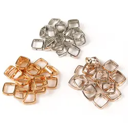 50pcs 13mm Two Hole CCB Square Shape Frame Spacer Beads DIY Necklace Bracelet Earrings Connectors Pendants Jewelry Accessories