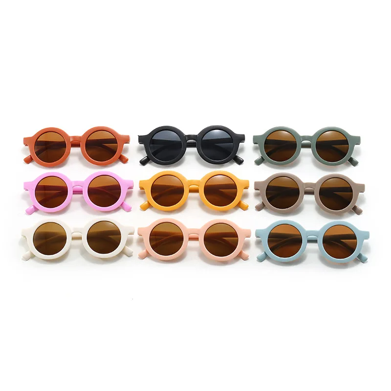 Round Frame Children's Trendy Baby UV Protection Multi Color Optional Sunglasses