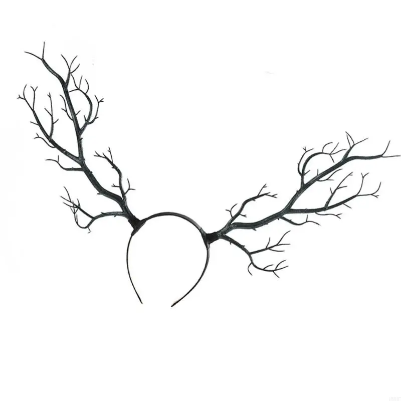 

39BC Elegant Dark Series Hairhoop Handcrafts Branch Design Hairband NonSlip Headwear