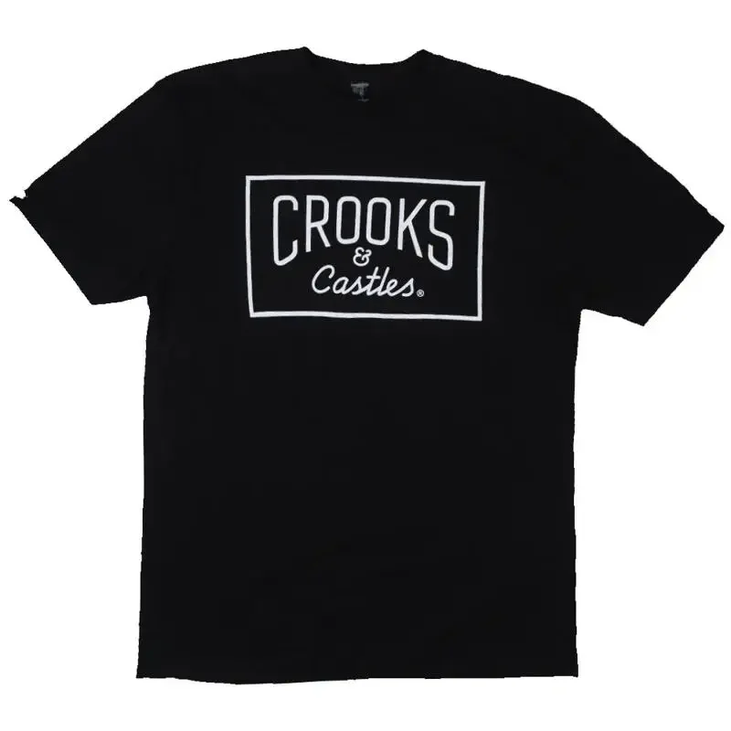 

Crooks Castles Script Logo Men s Black XL T Shirt Authentic Streetwear