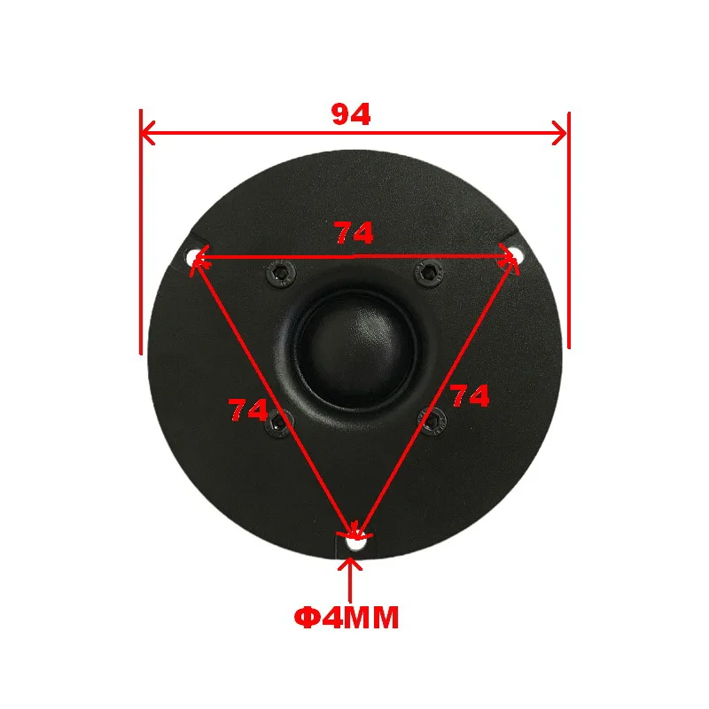94mm Horn Tweeter speaker 4 Inch 4ohm/8ohm RMS 15W 90DB 25-core 70mm Ferrite magnet Silk Dome Membrane Tweeter(1pcs speaker)