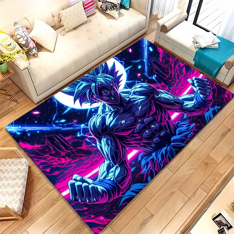Anime D-Dragon Ball Game Cartoon Living Room Non-Slip Area Rug Soft Carpet for Bedroom Kids Playroom Sofa,Home Decor Doormat