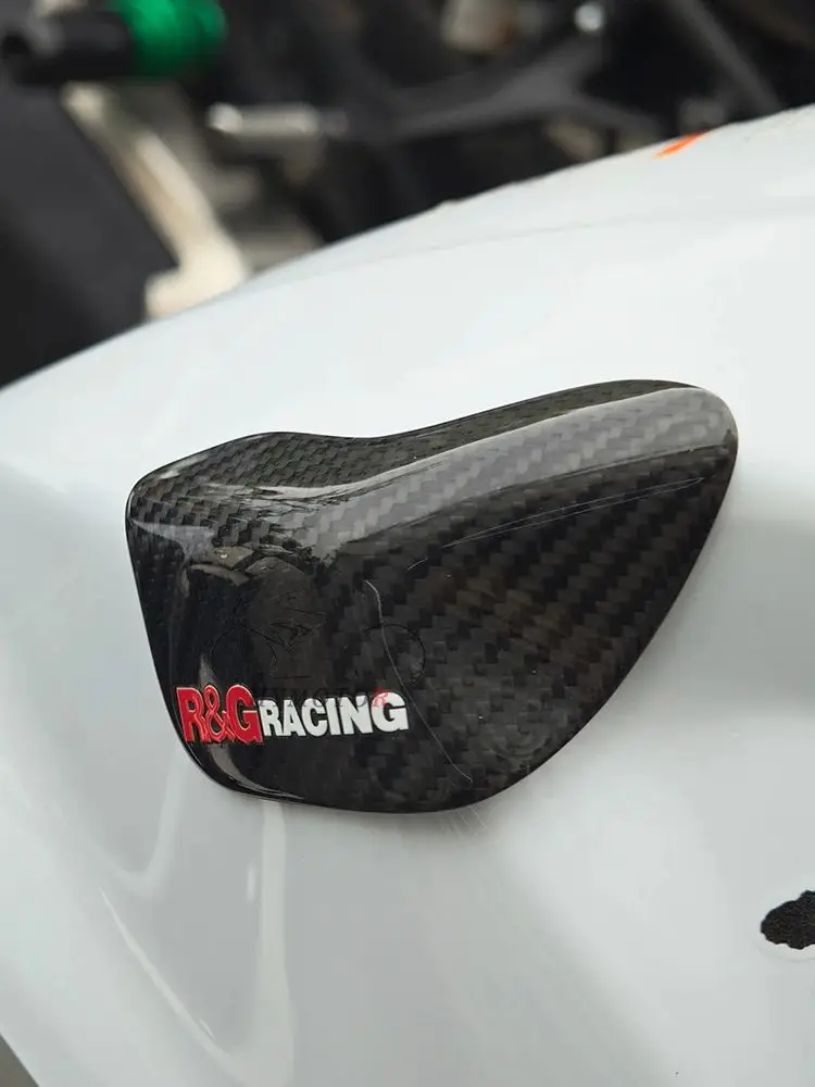 Geeignet für Ninja 400z400 100 % Kohlefaser-Kraftstofftank-Schutzabdeckung, verschiebbare Schutzhülle, Motorrad-Modifikation 17–23 – Detail 2
