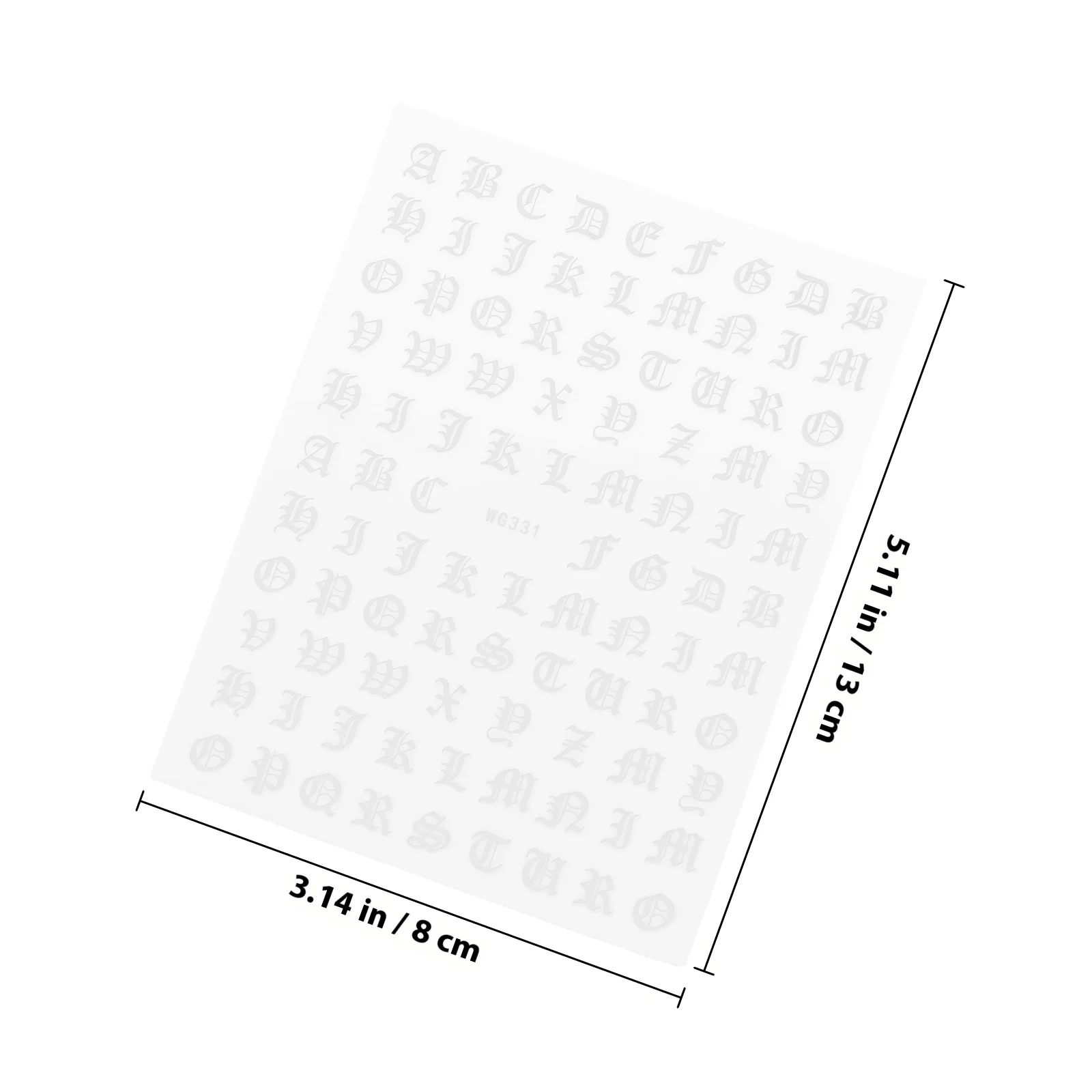สติกเกอร์ตัวอักษร 5 แผ่น สำหรับตกแต่งเล็บ ลายตัวอักษร สำหรับทำเล็บ DIY สติกเกอร์ตกแต่งเล็บ ปลอดภัยต่อผิว ลอกออกง่าย
