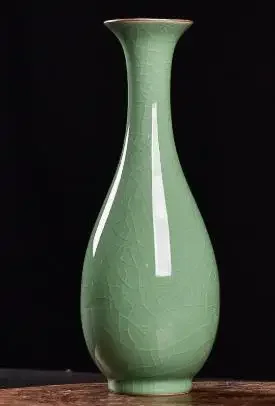 Antique decorative Longquan celadon vase from the Song Dynasty