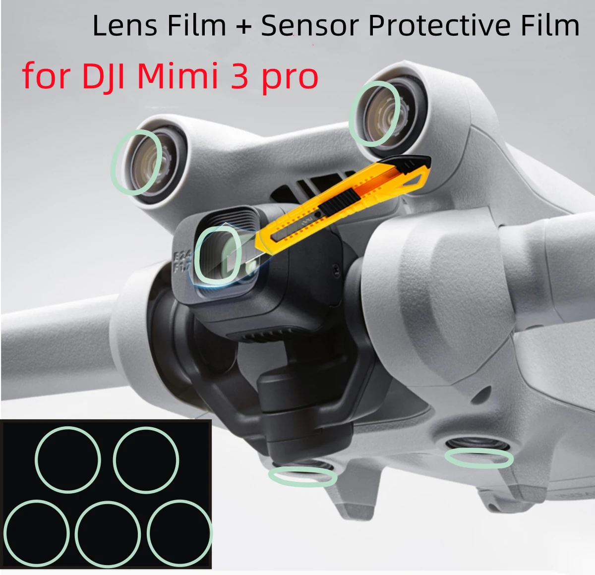 Protective Film For DJI Mini 3 Pro Sensor Protective Film Lens Film Anti-scratch Anti-Bump For DJI Mini 3 Pro Drone Accessories