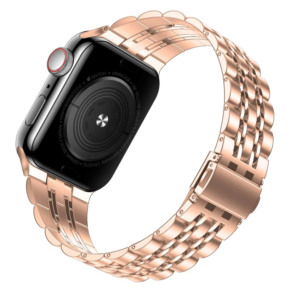 Popest Link Bracelet for apple watch 5 band 42mm 40mm Stainless Steel pulseira for iwatch 4 3 strap Women Men bands cinturino