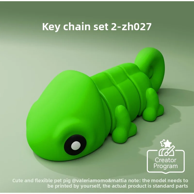 Original brand new movable pet keychain set is suitable for Bambu lab Maker Treasure House Creative 3D Printed model components