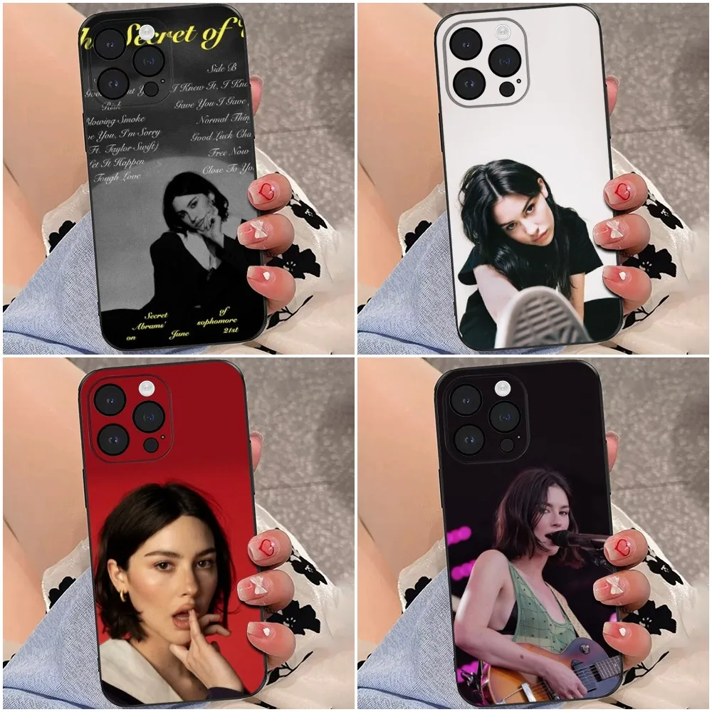 Singer Gracie Abrams Phone Case For iPhone 16,15,14,13,12,Pro,Max,11,7,8,Plus,XR,XS Max Shockproof Silicone Soft Shell