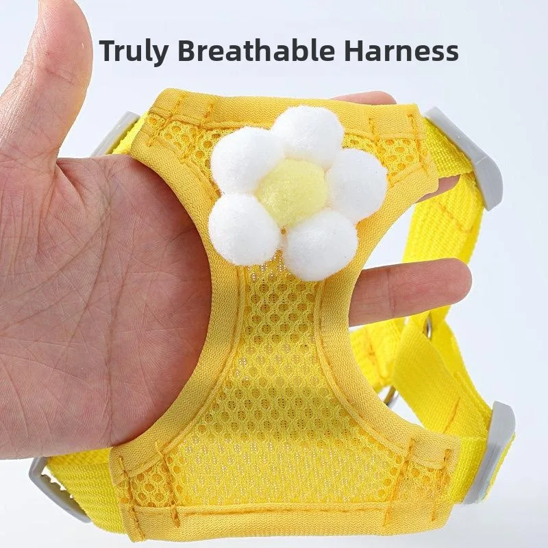 Adjustable Dog Leash Vest Style Breathable Mesh for Small Dogs Teddy Bichon Pomeranian Puppy Chest Wrap Baby Carrier