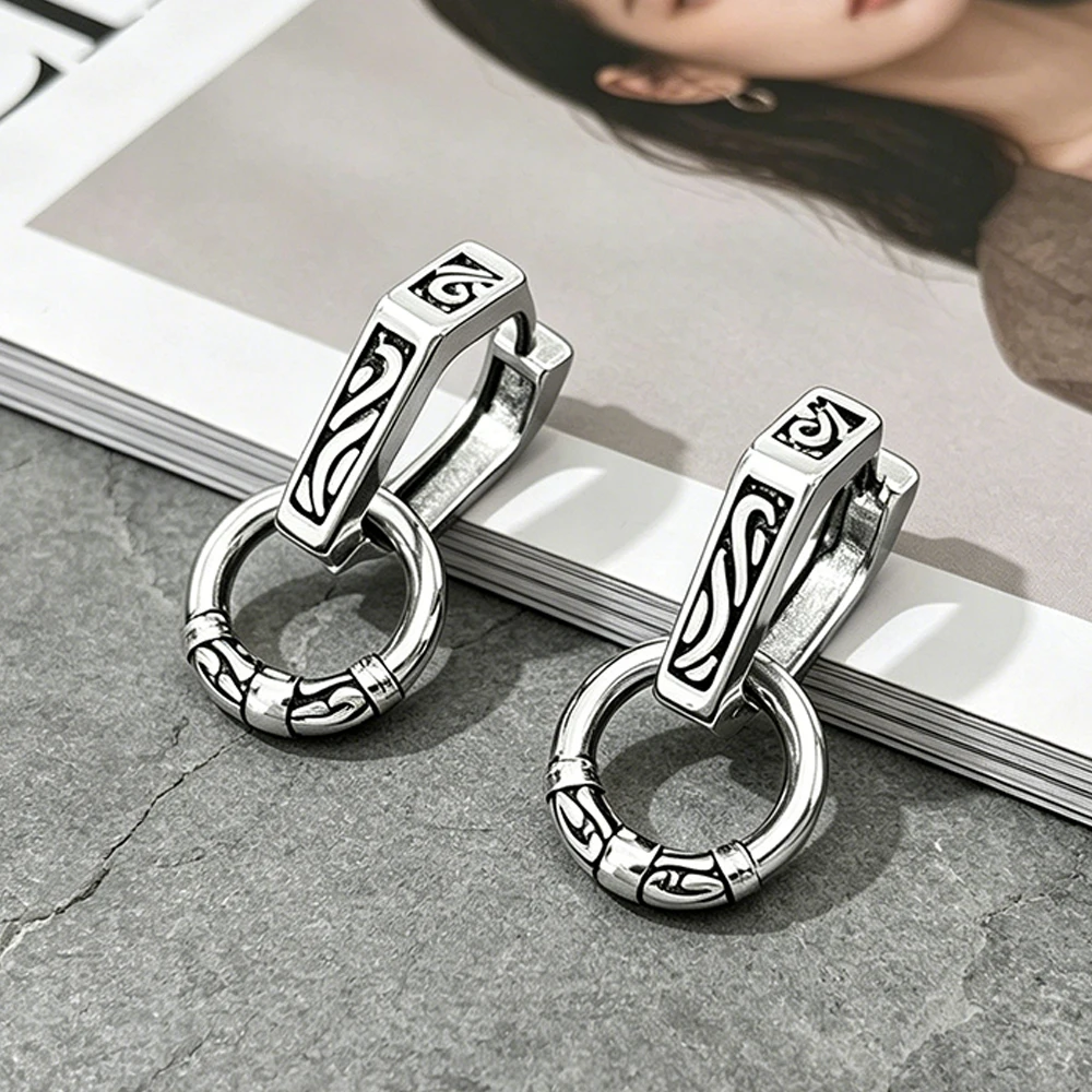 Edelstahl Viking Tropfen-Ohrringe Vintage Geometrisch Herren Damen Punk Schmuck Bestes Geschenk Großhandel Dropshipping