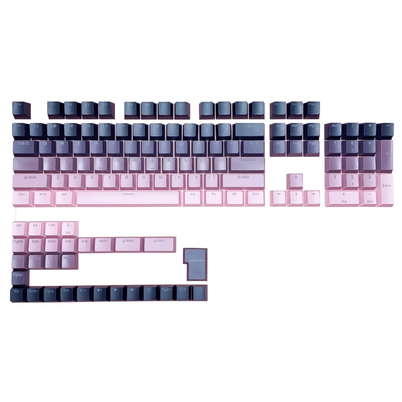 PBT Keycaps Key, OEM Front Printed and Double Shot Keycaps for Enhances Backlit Mechanical Keyboards