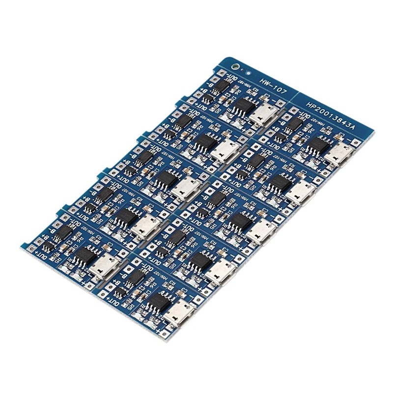 200Pcs 5V Mini USB 1A 18650 For TP4056 Lithium Battery Charging Board With Protection Charger Module