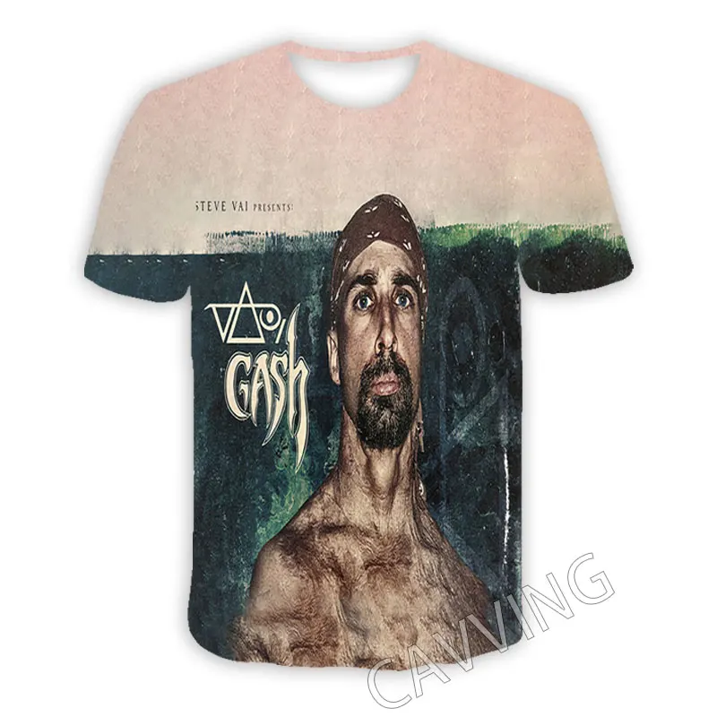 CAVVING 3D Printed Steve Vai Casual T-shirts Hip Hop T Shirts Harajuku Styles Tops Clothing for Men/women