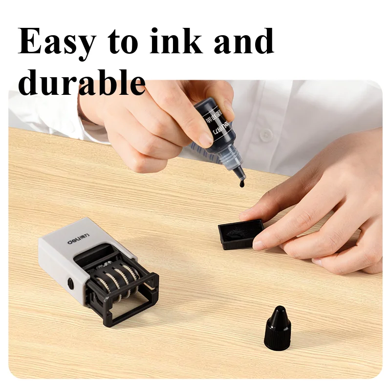 ديلي 79951 نظام ترقيم ختم تاريخ الحبر الأسود مكون من 8 أرقام للتحكم في المستندات والأرشيف