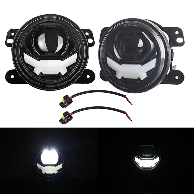 

4" Inch Round Led Passing Fog Lights Off Road Fog Lamps Car Light For Jeep Wrangler JK LJ TJ Dodge Chrysler Journey Magnum.