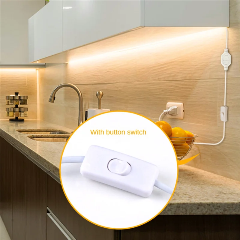 

BHBD-Makeup Mirror Light Strip LED Backlight Light Strip Bathroom Dressing Table Room White 5M EU Plug