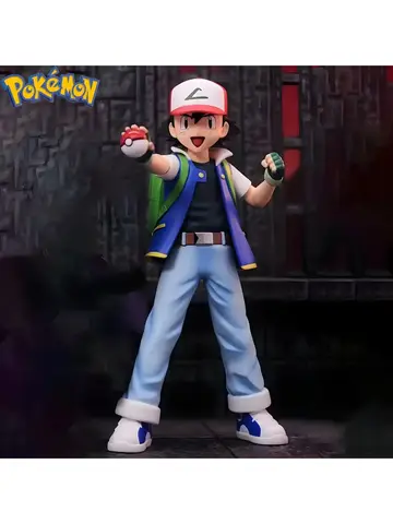 13cm/5.1in Anime Pokemen Figure Ash Ketchum Action Figures Pvc Collection Model Toys for Children Gifts