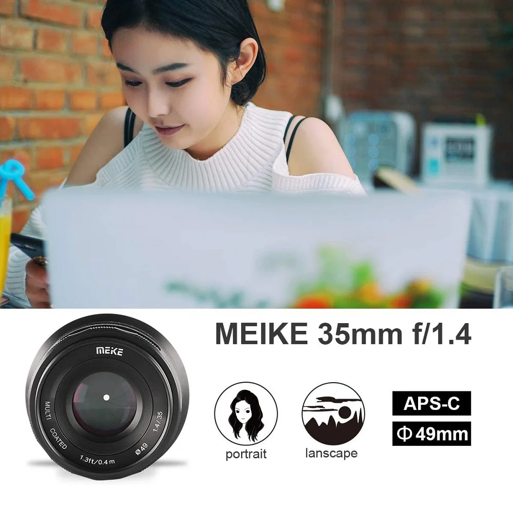Meike 35 مللي متر f1.4 APS-C التركيز اليدوي عدسة ثابتة فتحة كبيرة لكاميرا نيكون Z-Mount Z30 Z50 Z6 Z7 Z6II Z7II Z8 II Z5 Z9 Z6III