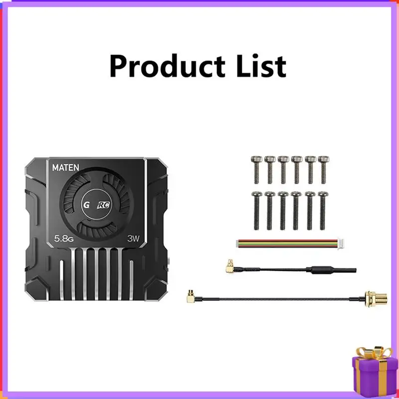 

Advanced For GEPRC MATEN 5.8G 3W VTX PRO 3000Mw 80CH Video Transmitter DC7-36V Built In Mic For FPV Long Range Racing Drone