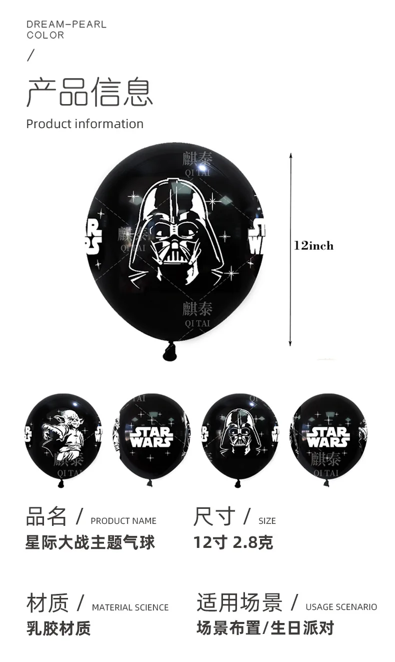 12/24 Stück Neue Star Wars Spiel Geburtstags-Luftballons Anime Film Kinder Party Dekoration Latex-Ballons Party-Favoriten Heim-Deko – Detail 6