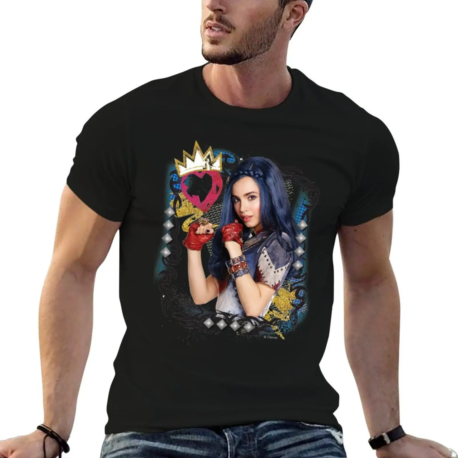 Descendants Evie Attitude is Everything Fitted T-Shirt shirts graphic new edition mens cotton t shirts