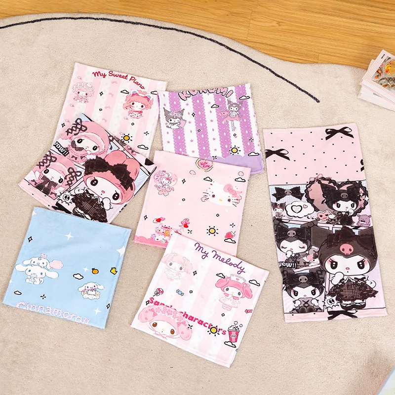 

Miniso утолщенное волосатое маленькое полотенце с героями мультфильмов, тряпичное детское банное полотенце, прочное впитывающее полотенце для лица, полотенце для рук, пляжное полотенце