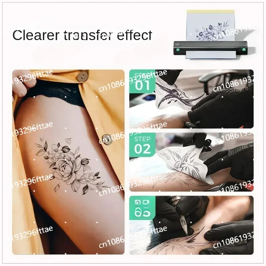 Wireless Portable Printer Bluetooth Thermal Mobile Printer Inkless Transfer Paper Printer for Home Office Business