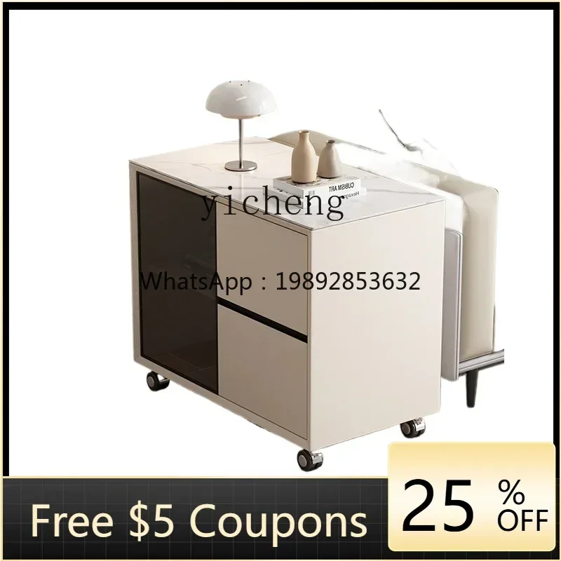 

ZZTQH side rock slab sofa side cabinet side cabinet simple advanced removable storage bottled water